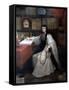 Portrait of Sor Juana Ines De La Cruz, 1750-Miguel Cabrera-Framed Stretched Canvas