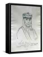 Portrait of Spokan Garry Head Chief of the Spokan Tribe-Gustav Sohon-Framed Stretched Canvas