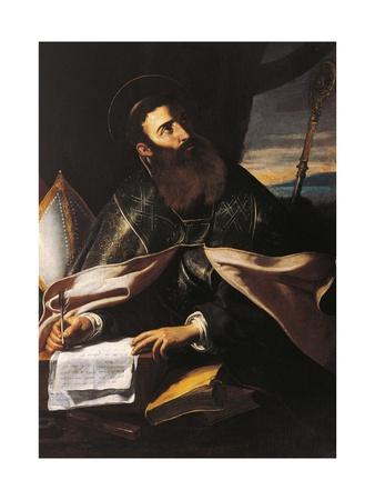 Portrait Of St Augustine Of Hippo Giclee Print Cecco Del Caravaggio Allposters Com