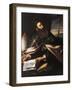 Portrait of St. Augustine of Hippo-Cecco Del Caravaggio-Framed Giclee Print