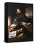 Portrait of St. Augustine of Hippo-Cecco Del Caravaggio-Framed Stretched Canvas