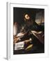 Portrait of St. Augustine of Hippo-Cecco Del Caravaggio-Framed Giclee Print