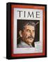 Portrait of Stalin on the Cover of 'Time' Magazine, 1945 (Colour Litho)-American-Framed Stretched Canvas