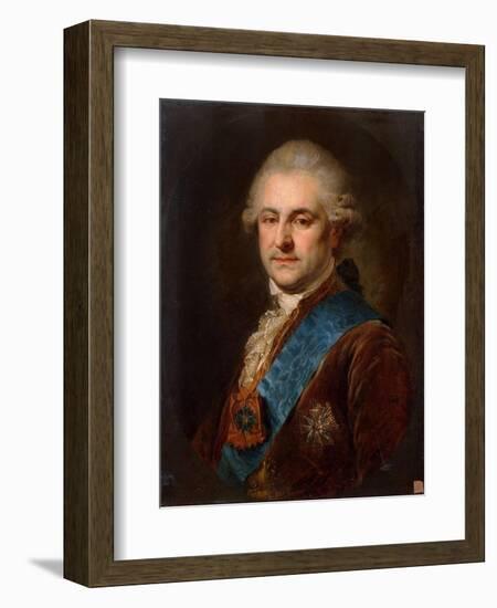 Portrait of Stanislaw II August Poniatowski-Johann Baptist Edler von Lampi-Framed Giclee Print