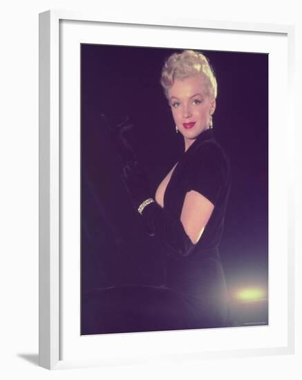Portrait of Starlet Marilyn Monroe-Ed Clark-Framed Premium Photographic Print