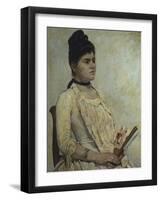 Portrait of Stepdaughter Giulia Marinelli, 1889-Giovanni Fattori-Framed Giclee Print