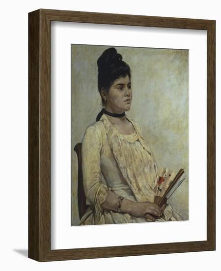 Portrait of Stepdaughter Giulia Marinelli, 1889-Giovanni Fattori-Framed Giclee Print