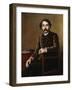 Portrait of Stephane Mallarme, the Poet-Francois Nardi-Framed Giclee Print