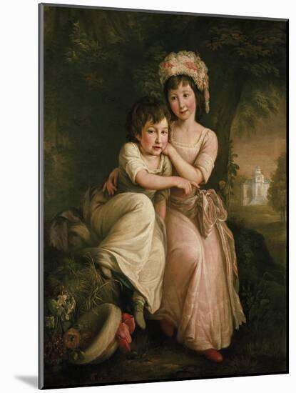 Portrait of Stephen Peter and Mary Anne Rigaud as Children-John Francis Rigaud-Mounted Giclee Print