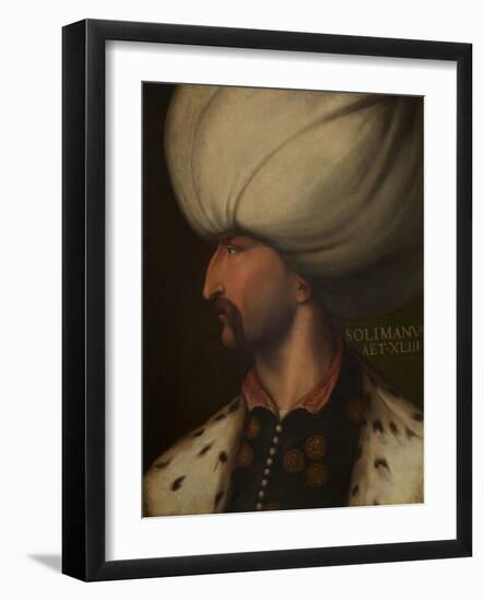 Portrait of Suleiman the Magnificent-Cristofano Dell'altissimo-Framed Giclee Print