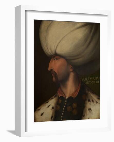 Portrait of Suleiman the Magnificent-Cristofano Dell'altissimo-Framed Giclee Print