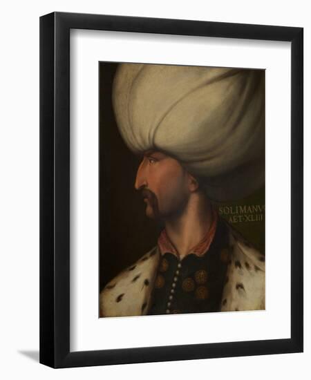 Portrait of Suleiman the Magnificent-Cristofano Dell'altissimo-Framed Giclee Print