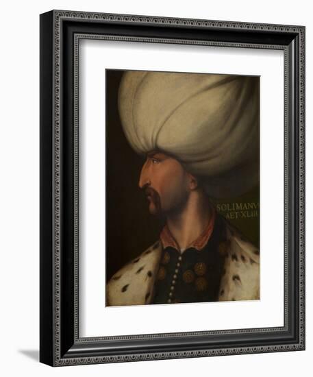 Portrait of Suleiman the Magnificent-Cristofano Dell'altissimo-Framed Giclee Print