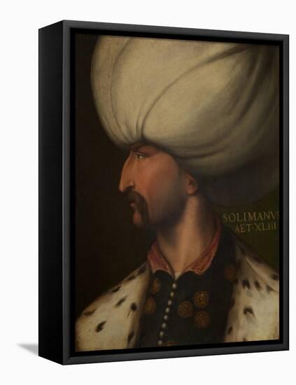 Portrait of Suleiman the Magnificent-Cristofano Dell'altissimo-Framed Stretched Canvas