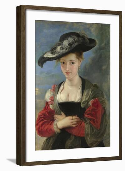 Portrait of Susanna Lunden (Le Chapeau De Paill), 1622-1625-Peter Paul Rubens-Framed Giclee Print