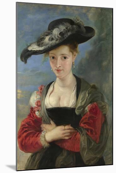 Portrait of Susanna Lunden (Le Chapeau De Paill), 1622-1625-Peter Paul Rubens-Mounted Giclee Print