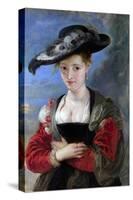Portrait of Susanna Lunden (Le Chapeau de Paille) c.1622-5-Peter Paul Rubens-Stretched Canvas