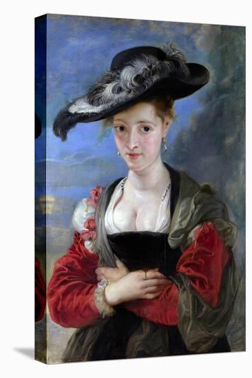 Portrait of Susanna Lunden (Le Chapeau de Paille) c.1622-5-Peter Paul Rubens-Stretched Canvas