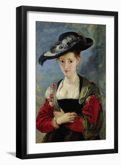 Portrait of Suzanne Fourment (Also Called The Straw Hat)-Peter Paul Rubens-Framed Giclee Print