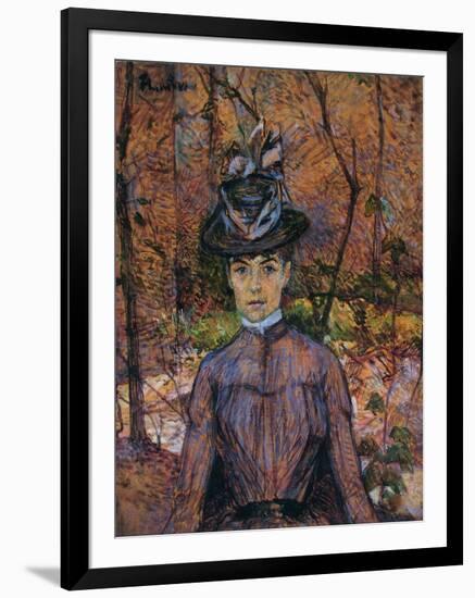 Portrait of Suzanne Valadon (1865-193)-Henri de Toulouse-Lautrec-Framed Giclee Print