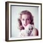 Portrait of Swedish Born Actress Anita Ekberg Holding Small Dog-Allan Grant-Framed Premium Photographic Print