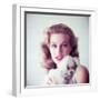 Portrait of Swedish Born Actress Anita Ekberg Holding Small Dog-Allan Grant-Framed Premium Photographic Print