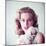 Portrait of Swedish Born Actress Anita Ekberg Holding Small Dog-Allan Grant-Mounted Premium Photographic Print