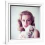 Portrait of Swedish Born Actress Anita Ekberg Holding Small Dog-Allan Grant-Framed Premium Photographic Print