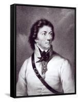 Portrait of Tadeusz Kosciuszko, Engraved by William Holl-19th Century Polish School-Framed Stretched Canvas