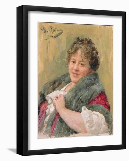 Portrait of Tatiana Olga Shchepkina-Kupernik (1874-1952) 1914-Ilya Efimovich Repin-Framed Giclee Print