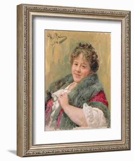 Portrait of Tatiana Olga Shchepkina-Kupernik (1874-1952) 1914-Ilya Efimovich Repin-Framed Giclee Print