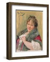 Portrait of Tatiana Olga Shchepkina-Kupernik (1874-1952) 1914-Ilya Efimovich Repin-Framed Giclee Print