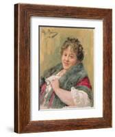 Portrait of Tatiana Olga Shchepkina-Kupernik (1874-1952) 1914-Ilya Efimovich Repin-Framed Giclee Print