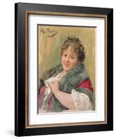 Portrait of Tatiana Olga Shchepkina-Kupernik (1874-1952) 1914-Ilya Efimovich Repin-Framed Giclee Print