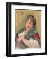 Portrait of Tatiana Olga Shchepkina-Kupernik (1874-1952) 1914-Ilya Efimovich Repin-Framed Giclee Print