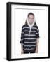 Portrait of Teenage Girl (16-17) on White Background-Bojan Brecelj-Framed Photographic Print