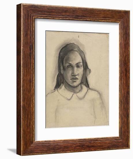 Portrait of Tehamana, 1891-93-Paul Gauguin-Framed Giclee Print