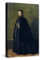 Portrait of Teresa Fabbini, Circa 1865-Giuseppe Abbati-Stretched Canvas