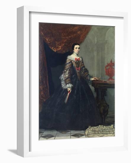 Portrait of Teresa Francisca Mudarra Y Herrera, C. 1620-Claudio Coello-Framed Giclee Print