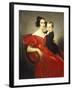 Portrait of Teresa Zumali Marsili with Her Son Giuseppe-Francesco Hayez-Framed Giclee Print