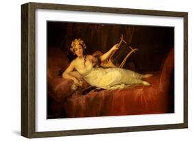 Portrait of the 10th Marquesa De Santa Cruz as the Muse, Euterpe, 1805-Francisco de Goya-Framed Giclee Print