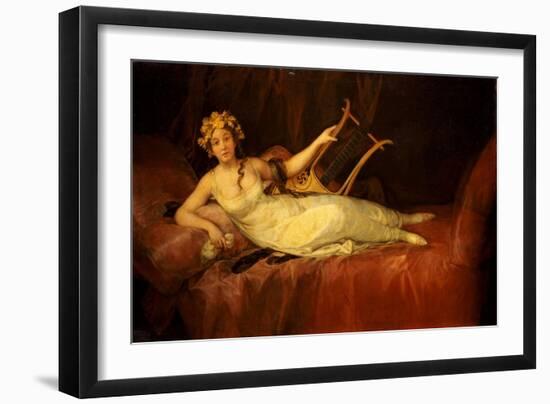 Portrait of the 10th Marquesa De Santa Cruz as the Muse, Euterpe, 1805-Francisco de Goya-Framed Giclee Print