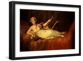 Portrait of the 10th Marquesa De Santa Cruz as the Muse, Euterpe, 1805-Francisco de Goya-Framed Giclee Print