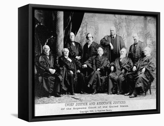 Portrait of the 1890 Supreme Court-Napoleon Sarony-Framed Stretched Canvas