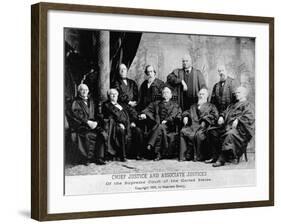 Portrait of the 1890 Supreme Court-Napoleon Sarony-Framed Photographic Print