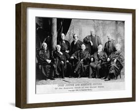 Portrait of the 1890 Supreme Court-Napoleon Sarony-Framed Photographic Print