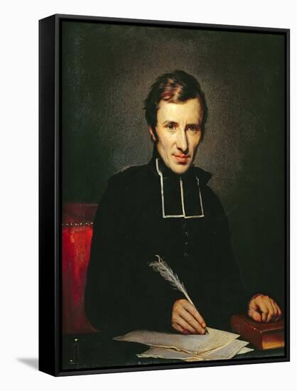 Portrait of the Abbot of Lamennais, 1827-Paulin Jean Baptiste Guerin-Framed Stretched Canvas