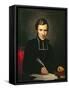 Portrait of the Abbot of Lamennais, 1827-Paulin Jean Baptiste Guerin-Framed Stretched Canvas