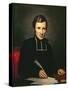 Portrait of the Abbot of Lamennais, 1827-Paulin Jean Baptiste Guerin-Stretched Canvas