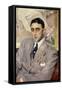 Portrait of the Actor, Ramon Pena, Half-Length, Wearing a Grey Suit-Joaquín Sorolla y Bastida-Framed Stretched Canvas